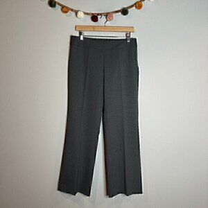 D. Exterior grey wool blend dress pants